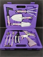 10 Piece Garden Tool Set, Purple Case