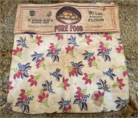 Antique Pure Food Flour Floral Patterned 50lb