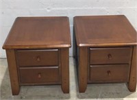 Two Mahogany Wooden Side Tables M12C