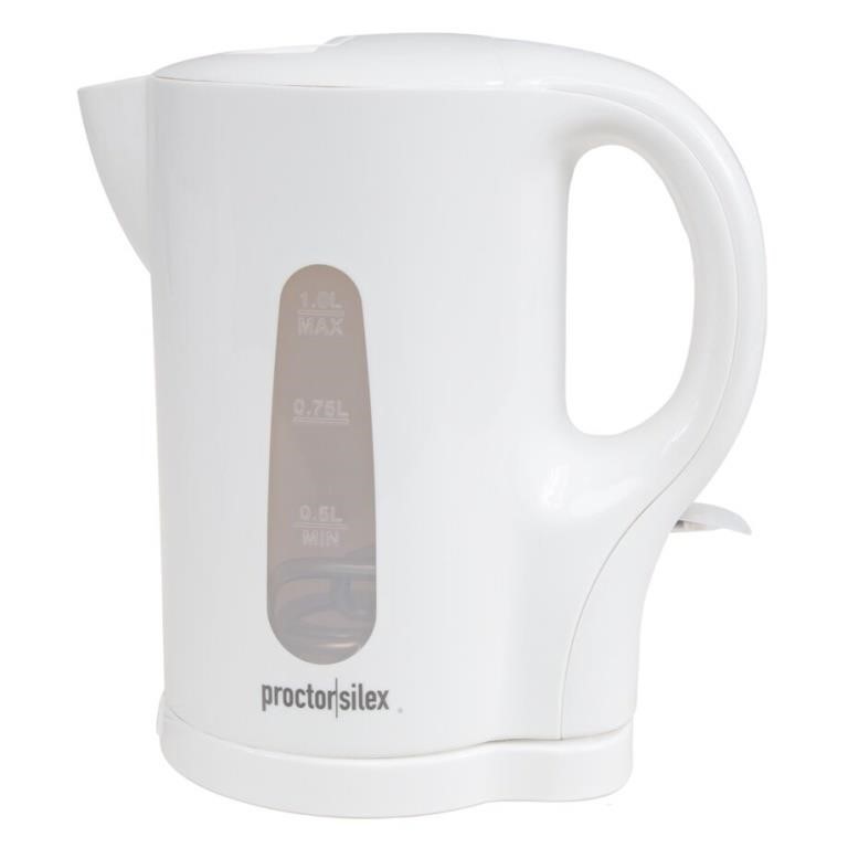 Proctor Silex Durable kettle, white, 1L