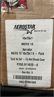 Aerostar 6 Pack 16x25x1 MERV13 Air Filters