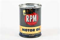 RPM MOTOR OIL 4 OZ CAN BANK