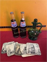 Old Pepsi, Ship Coasters & Green Oil Pitcher