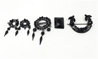 Victorian Black Onyx Pins & Parts