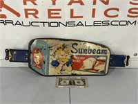 Vintage Sunbeam Bread advertising door push sign