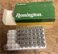 Half box of Remington .38 special ammo