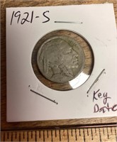 1921 S Buffalo nickel