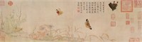 After Zhao Chang Chinese Scroll Print Butterflies