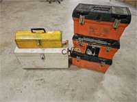 Lot of 5 Assorted Toolboxes