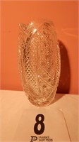 CUT CRYSTAL VASE 9 IN