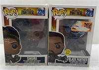 Funko Pop Marvel Black Panther 273 and Shuri 276