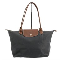 Longchamp Gray Le Pliage Tote Handbag