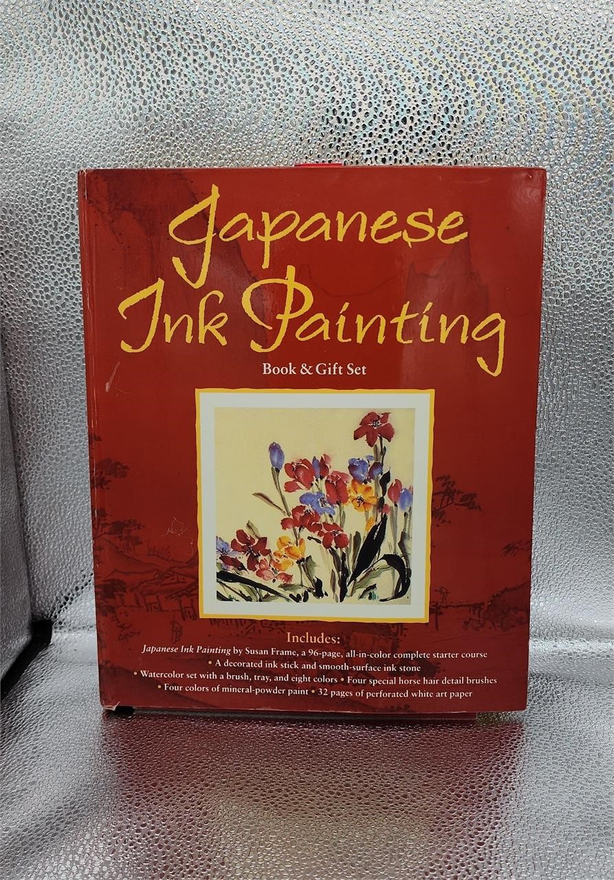 JAPANESE INK PAINTING AND BOKK SET