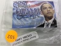 BARACK OBAMA COLORIZED PLATED  COIN COLLECTION