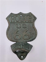 route 66 cast iron wall mounted bottle opener impo