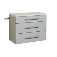 1 LOT, 2 PIECES, 1 Prepac HangUps 3-Drawer Base