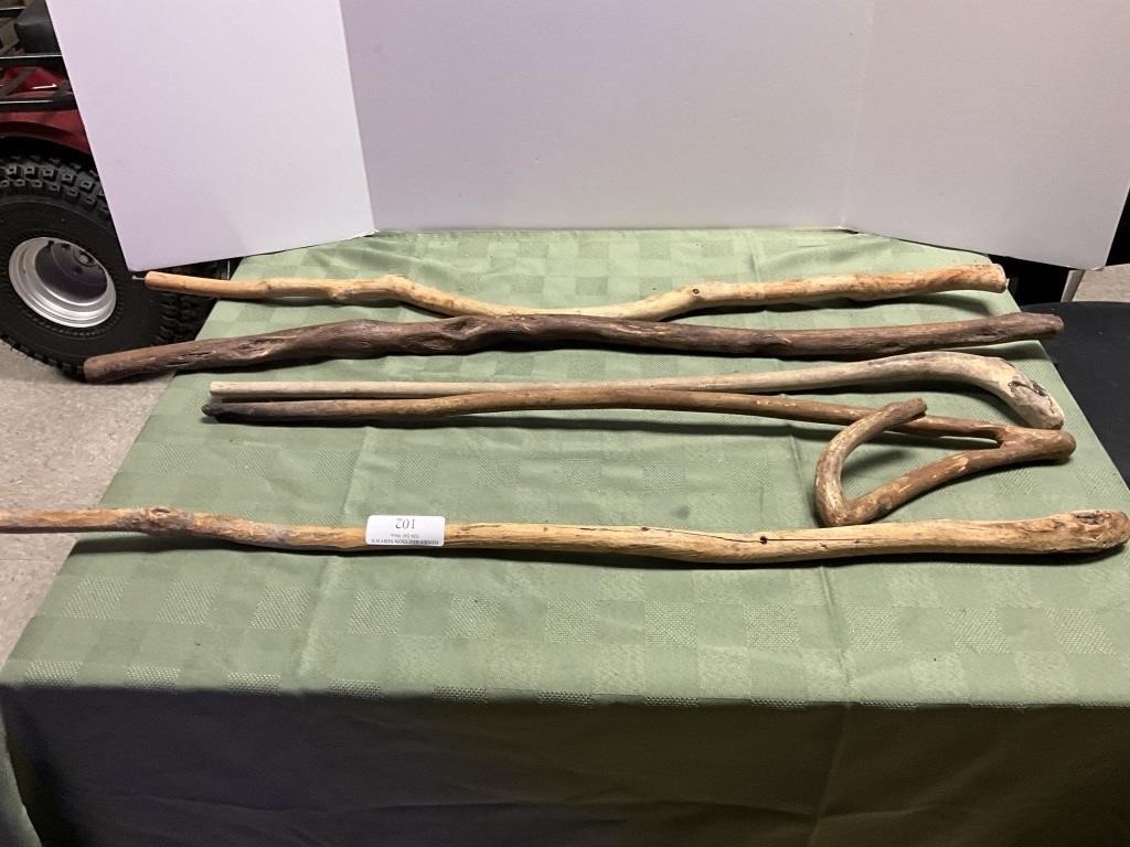 5 Walking sticks-handmade