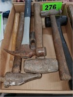 FLAT OF ASSORTED HAMMERS-