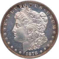 $1 1878 8 TAIL FEATHERS. PCGS PR64+ CAM CAC
