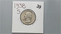 1938s Washington Quarter yw3039