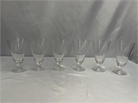 6 PC VINTAGE FOSTORIA GLASSWARE SET 6.5" TALL