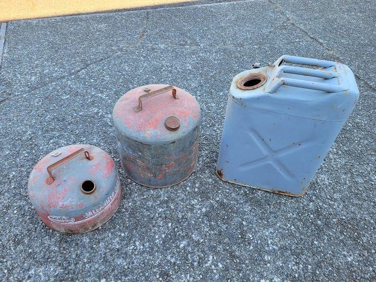 (3) Assorted Metal Gas Cans