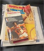Vintage basketball magazine,book and newspaper