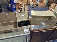 3 Various Metal Boxes / Cash Box