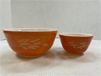 PYREX AUTUMN HARVEST 401 & 404 MIXING BOWLS