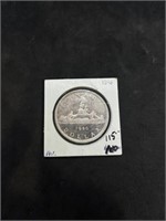 Canadian Silver Dollar 1946 AU