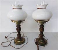 Mid-Cent Electric Hurricane Lamps 21"T
