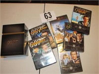 Bond Limited Edition VHS Set & (7) 007 DVD's