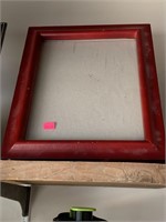 Red Wood Picture Frame (garage)