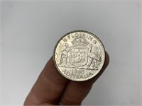 1943 Australia Florin Silver Coin