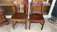 Two Walnut Arm Chairs