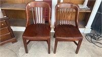 Pair of Marble & Shattuck Walnut Arm Chairs