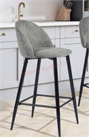 Set of 2 Homy Casa Haseeb barstools grey/green