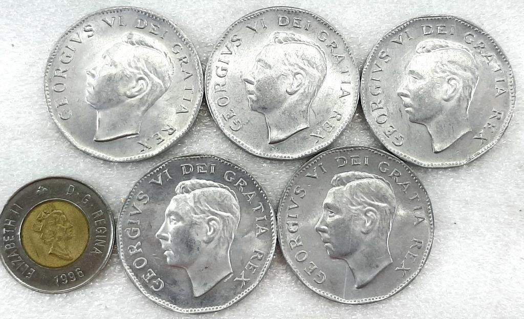 5 GROS 5¢ BIG NICKEL commémoratifs 1751-1951