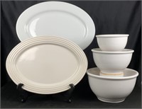 Large Platters & Nesting Crock Bowls