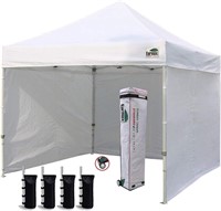 Eurmax 10'x10' Canopy Tent with Walls  White
