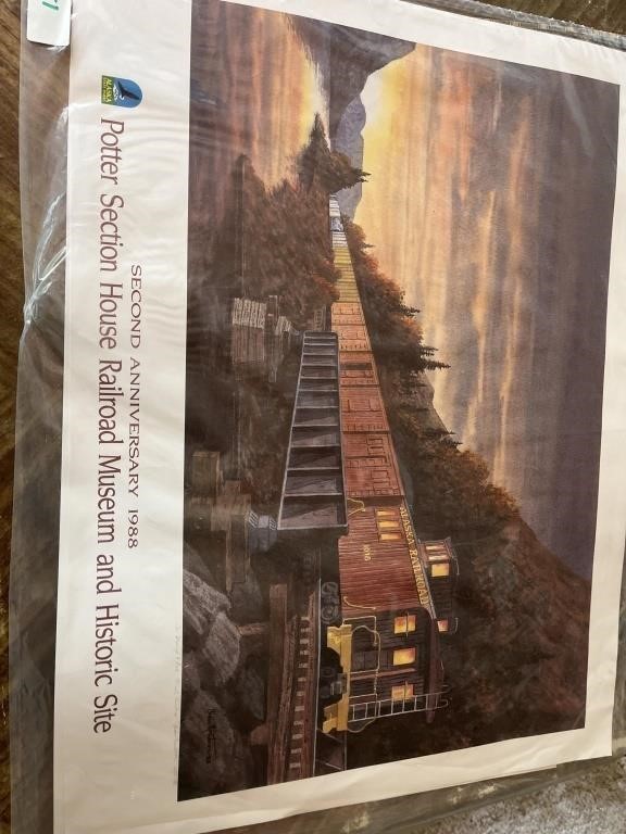 (2) Poster & Print Potter House Railroad Museum