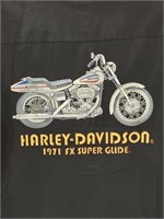 Harley Davidson button up embroidered shirt XL