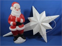 Vintage Santa(no cord) & Star Blowmold