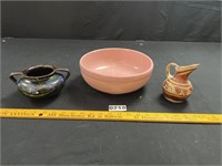 Bowls, Small Pottery Pitcher