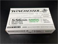 WINCHESTER 5.56 MM FULL METAL JACKET 20 RDS.