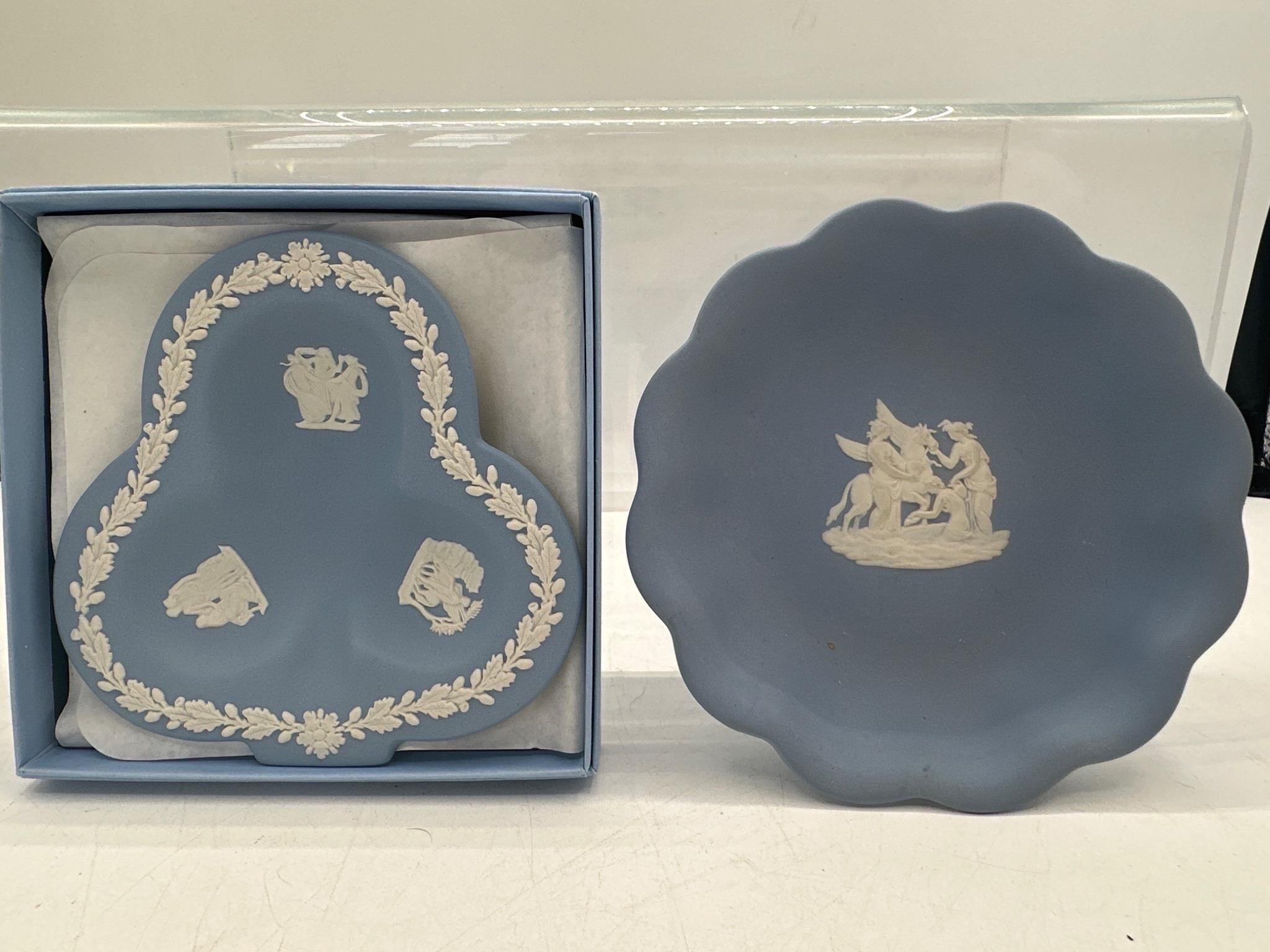 Wedgwood blue jasperware dishes