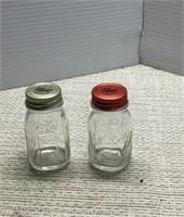 CLear mason jar pair