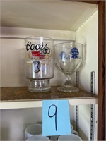 Coors & Pabst beer glasses