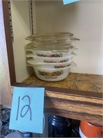 VTG small casseroles with lids