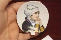 A Rare Antique Miniature Portrait Plate